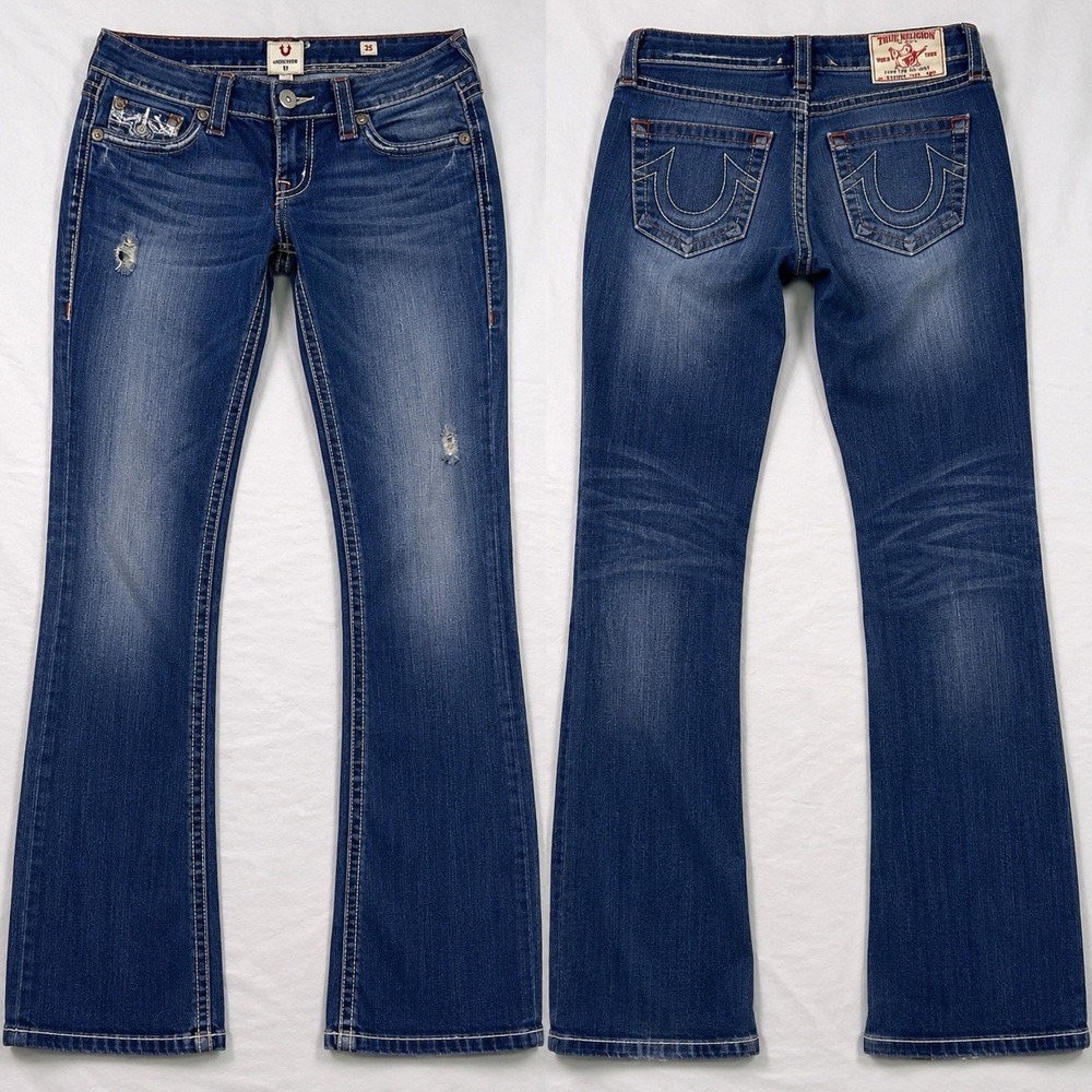 True Religion Bobby Bootcut Flare Jeans Womens 29x32 Made In USA Denim Y2K